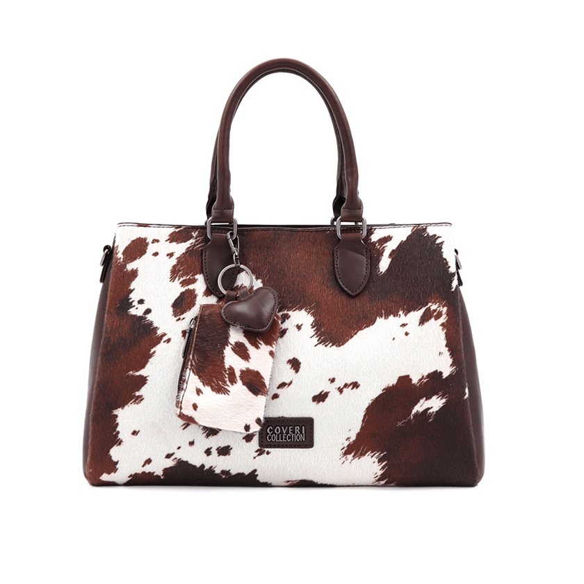 Τσάντα χειρός με animal print, COVERI COLLECTION